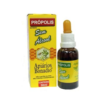Extrato Aquoso de Própolis Verde - Sem Álcool - 30 ml (Apiários Bonadio)