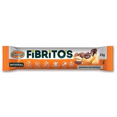 Barra de Fibras Fibritos - Castanhas com Chocolate 25g (Biosoft)