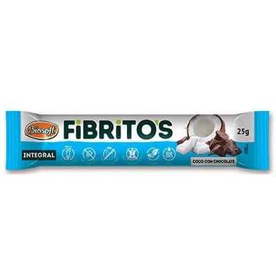Barra de Fibras Fibritos - Coco com Chocolate 25g (Biosoft)