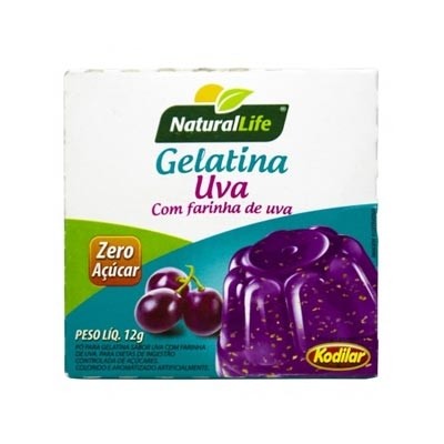 Gelatina Zero Açúcar Uva Kodilar 12g (Natural Life)