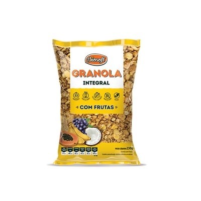 Granola Integral com Banana e Mel 230g (Biosoft)
