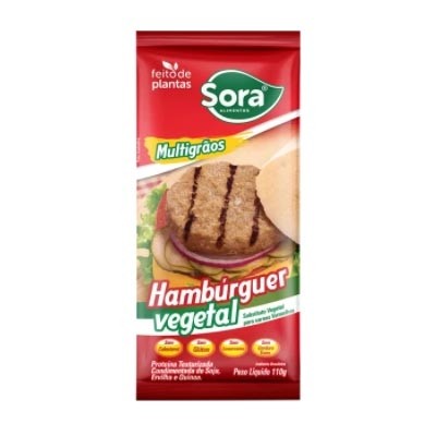 Hambúrguer Vegetal Proteína de Soja Escura 110g (Sora)