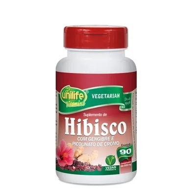 Hibisco com Gengibre - 90 Comprimidos (Unilife)