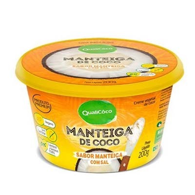 Manteiga de Coco Sabor Manteiga com Sal 200g (Qualicoco)