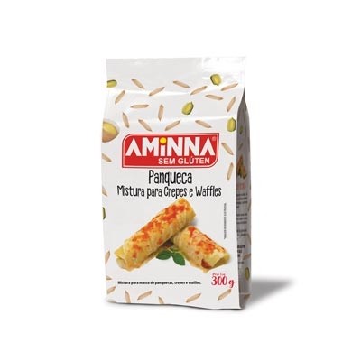 Panqueca Mistura para Crepes e Waffles sem Glúten 300g (Aminna)
