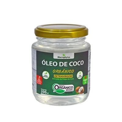 Óleo De Coco Extra Virgem Orgânico 200ml (Macrophytus)