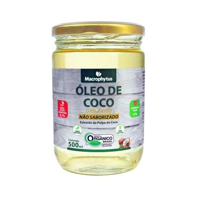 Óleo De Coco sem sabor Orgânico 500ml (Macrophytus)