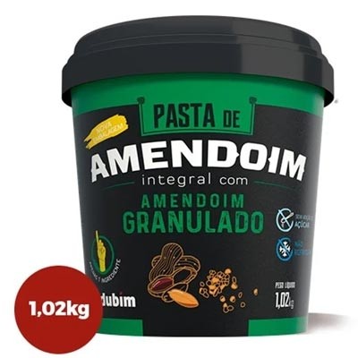 Pasta de Amendoim Integral com Granulado - 1.02kg (Mandubim)