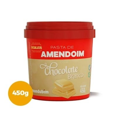 Pasta de Amendoim com Chocolate Branco 450g (Mandubim)