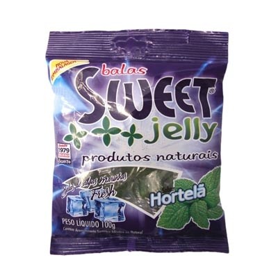 Balas de Algas Marinhas Fresh - Sabor Hortelã 100g (Sweet Jelly) 