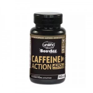 Caffeine Action - Cafeína Anidra 420mg - 60 Cápsulas (Unilife)