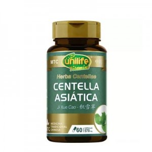Centella Asiática (Ji Xue Cao) 570mg - 60 Cápsulas - MTC (Unilife)
