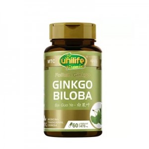 Ginkgo Biloba (Bai Guo Ye) 470mg - 60 Cápsulas - MTC (Unilife)