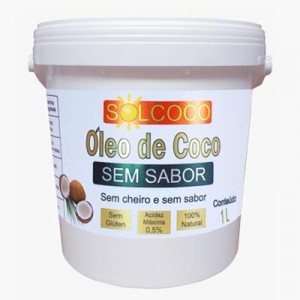 Óleo de Coco Sem Sabor 1L (Solcoco)