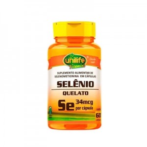 Selênio Quelato Se 34mcg - 60 Cápsulas (Unilife)