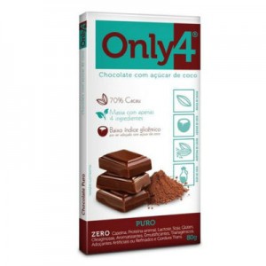 Chocolate Only4 70% Cacau - Puro 80g (Genevy)
